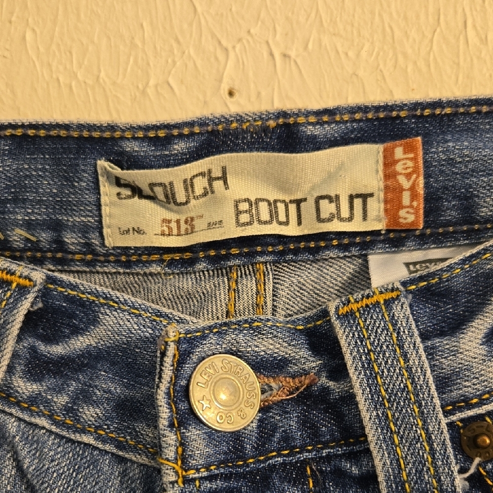 Levi's Blue Patchwork Boot-Cut Leg Jeans - image 2